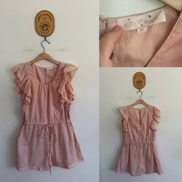Tutu du Monde pink light cotton jumpsuit Sz 12 as new