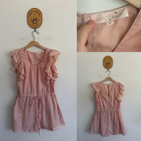 Tutu du Monde pink light cotton jumpsuit Sz 12 as new
