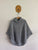 Joules grey poncho cape Sz M (6-8y) GUC