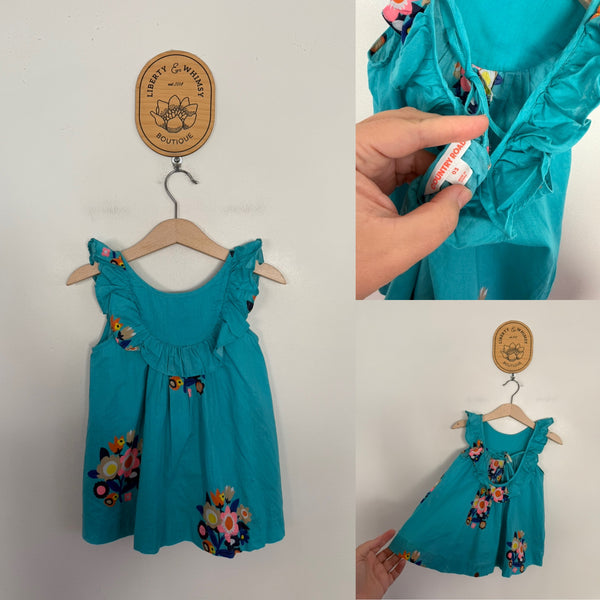 Country Road blue ruffle top Sz 3 as new