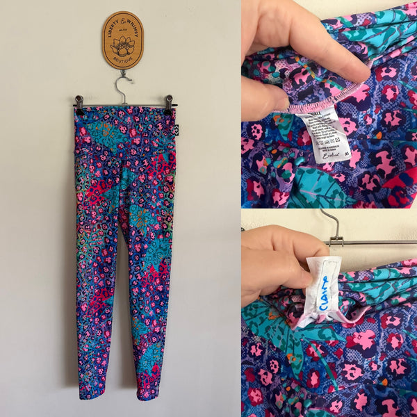 Exotica Athletica animal print leggings Sz S as new (name on underside of tag)