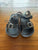 Saltwater black sandals Sz 6 toddler VGUC