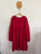 Chloe l/s red lace dress Sz 12 as new but 1cm mended at hem as pictured