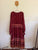 City Chic l/s dark pink print ruffle dress Sz L 20 NWOT