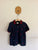 Gucci navy embroidered bees polo shirt Sz 8 EEUC
