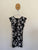 Chasing Kate by St Frock black floral dress Sz 14 but very small fit, more like 10-12 EEUC