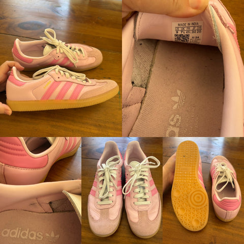 Adidas Samba pink casual shoes Sz 9US RRP $160, worn once
