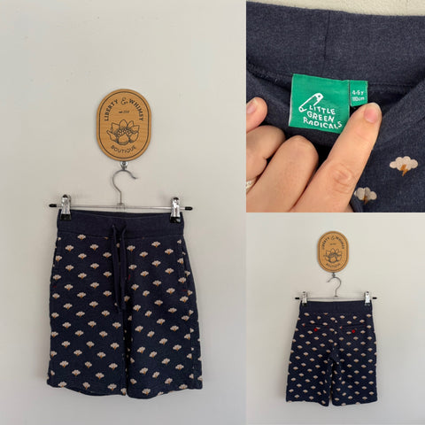 Little Green Radicals storm clouds shorts Sz 4-5 (slim fit) EUC