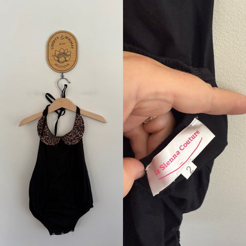 La Sienna black/leopard bodysuit Sz 2 as new (looks unworn but to be safe)