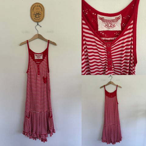 Paper Wings stripe playsuit Sz 12 NWOT