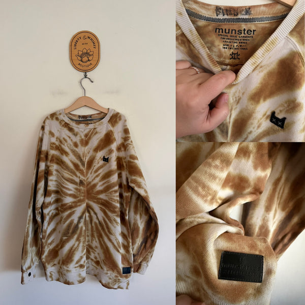 Munster gold tie-dye jumper Sz 16 as new however name is on neck