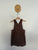 Nutmeg brown cord pinafore Sz 3-4 EEUC (peg marks)