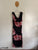 Mica by Amica black/peach floral dress Sz 20 but best fit 18 imo, RRP $150 NWT