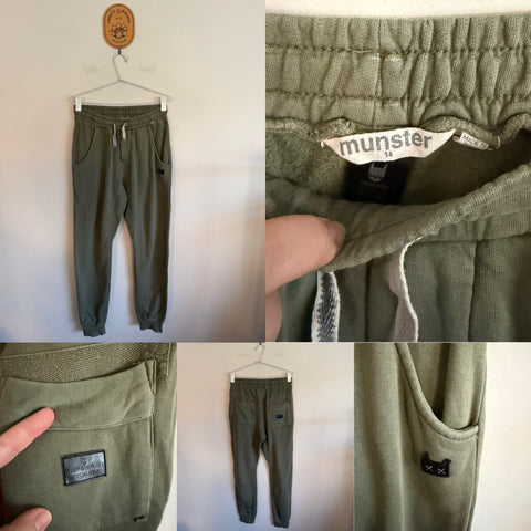 Munster khaki tracksuit pants Sz 14 EEUC
