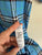 Burberry light blue check shirt with logo on shoulder Sz 14 EUC
