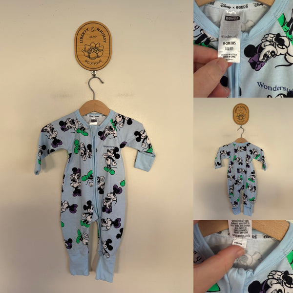 Bonds Disney Mickey and Minnie zippy 2021 Sz 000 NWOT