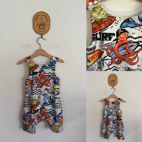 Handmade surf romper Sz 0 approx EUC