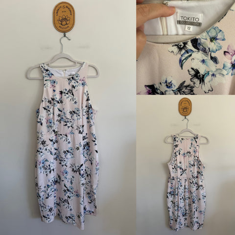 Tokito Collection floral dress Sz 12 EUC worn once