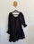 Country Road black asymmetrical ramie dress Sz 12 VGUC - some wash fade