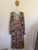Salty Crush l/s green/tan large flowers dress Sz 20 as new