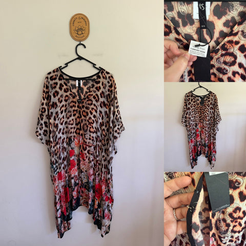Taking Shape natural wild peony kimono One Size RRP $139.95 NWD - see item description