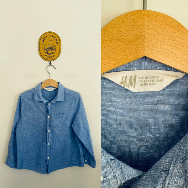 H&M chambray shirt Sz 5 as new