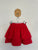 Mini Boden red cord ra ra skirt Sz 8-9 EEUC