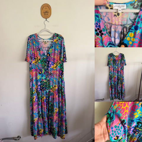 Proud Poppy Bonnie dress in electric leopard Sz 18 as new