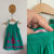 Coco & Ginger green embroidered dress Sz 2 as new
