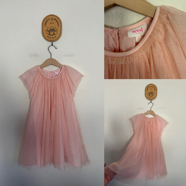 Seed pink tulle dress Sz 5 as new