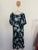 Autograph navy/green floral belted dress Sz 18 as new (washed only)
