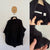 Country Road soft fluffy black cape Sz M (8-10) as new