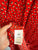 Country Road l/s red print dress Sz 16 as new, no belt