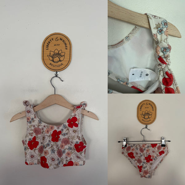 Target floral 2pc swimmers Sz 5 NWOT