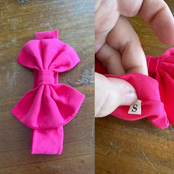 Dark pink Sz S bow 17cm 0-6m NWOT