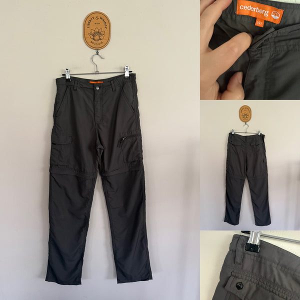 Cederberg charcoal zip off pants/shorts Sz 14 RRP $89.99 as new