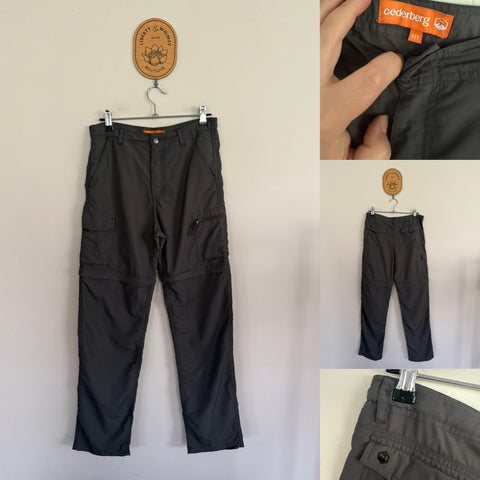 Cederberg charcoal zip off pants/shorts Sz 14 RRP $89.99 as new