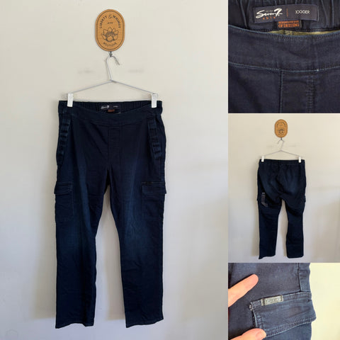 Seven indigo adaptive slim straight seated jogger RRP $69USD Sz 12 NWOT