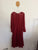 City Chic l/s rust pleated dress Sz L 20 as new, no belt
