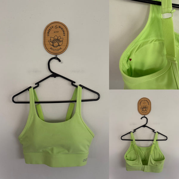Lorna Jane lime sports bra Sz S as new
