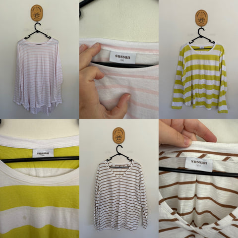 Sussan 4 x l/s t-shirts Sz XXL EUC worn twice, faint mark on the lime