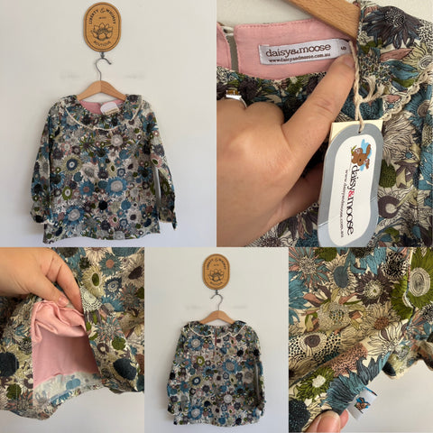 Daisy & Moose l/s floral top Sz 6 NWT
