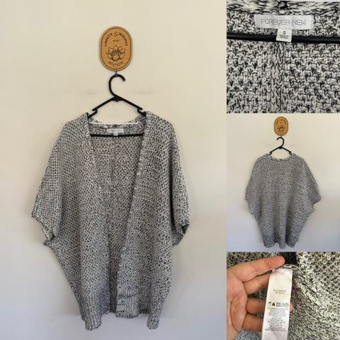 Forever New oversized grey cardigan Sz S EUC