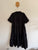 Basque Curve black tiered pocket dress Sz 18 as new