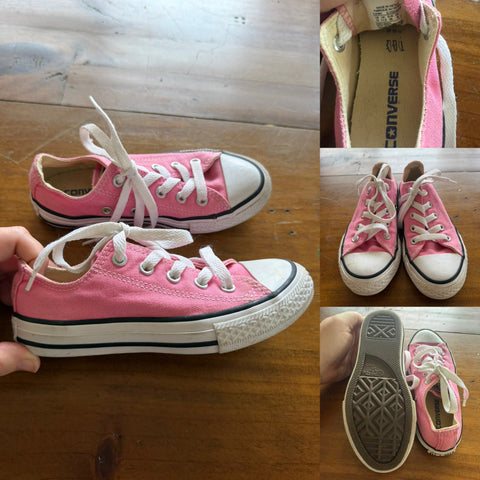 Converse mid-pink sneakers Sz 12US, 11.5UK 29EU EUC
