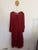 City Chic l/s rust pleated dress Sz L 20 as new, no belt