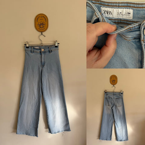 Zara Girl stretch denim jeans Sz 9 EUC