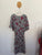 Autograph stripe floral belted dress Sz 16 as new