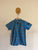 Burberry light blue check shirt with logo on shoulder Sz 14 EUC