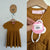 La Sienna honey mustard cozy basic dress & headband set Sz 1 NWT